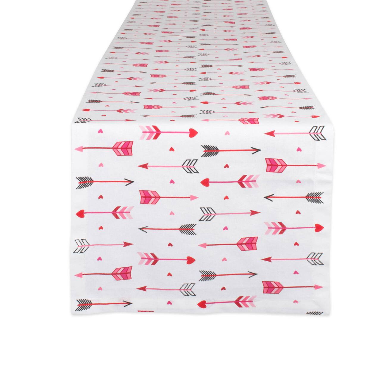 DII® 72" Hearts & Arrow Print Table Runner